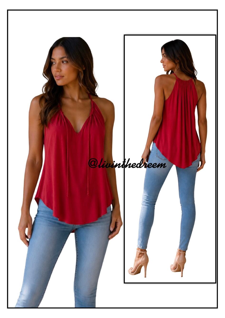 YFB Mauve / Red Breeze Tank SZ S $145